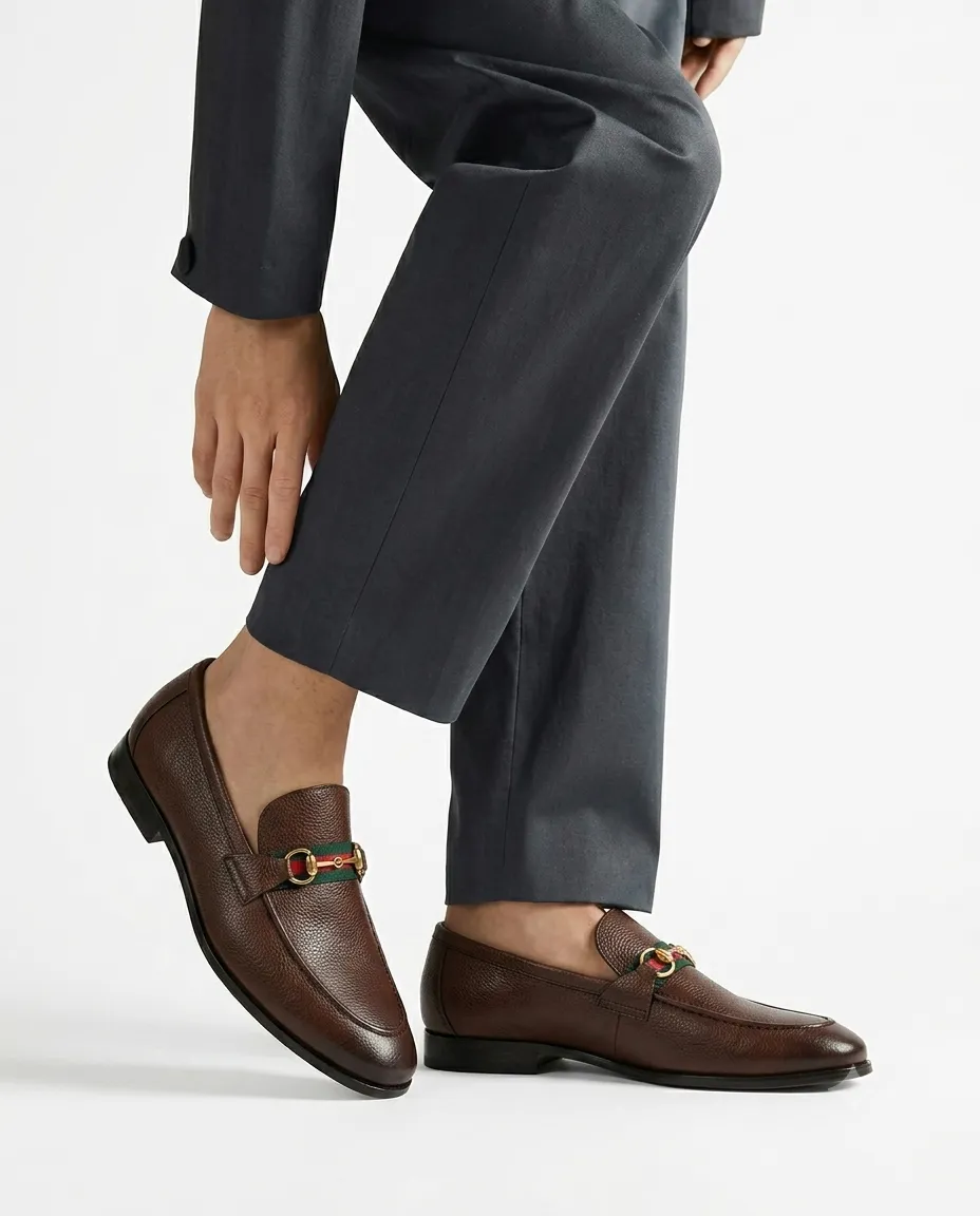 Classic Brown Horsebit Loafers | Pelle Sole